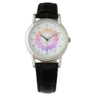 Montre *~* Lotus Mandala, fleur du Nouvel Âge de l'Om No