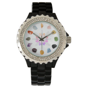 Montre *~* Lotus Om Grille Cristal Pierres Chakra Spiritu