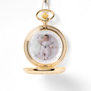 Montre Love You Papa Pocket Fête des pères photo personna