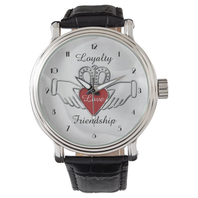 Montre Loyauté Amitié Claddagh Wrist Watch (devant)