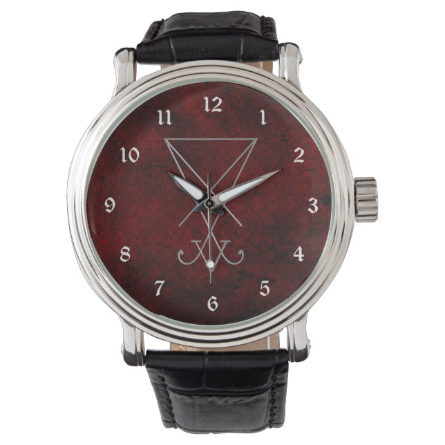Montre Lucifer Sigil Alchemy Goth Art (devant)
