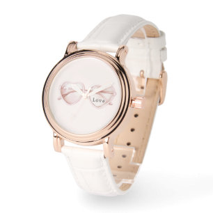 Montre Lunettes de cœur rose Amour