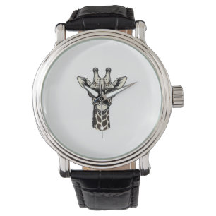 Montre Lunettes de soleil de girafe cool T-shirt à gravur