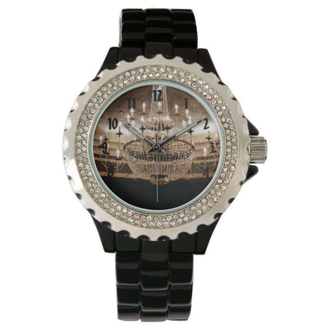Montre Lustre en cristal Dazzle Glitz Glam Glamor Watch (devant)