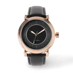 Montre Luxe métal gris noir