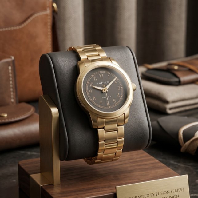 Montre Luxe Or et Noir Mat (Créateur téléchargé)