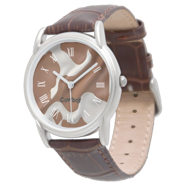 Montre Luxury Elegant Faux Cow Leather Modern Collection (Incliné)