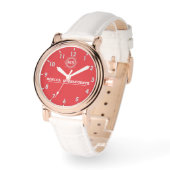 Montre Luxury Monogram custom name red (Angle)