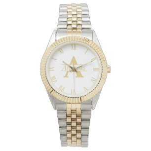 Montre Luxus Gold Personnalisation Monogramme et nom