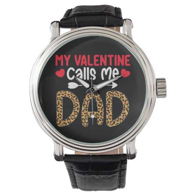 Montre Ma Saint Valentin M'Appelle Papa Leopard Buffalo P (devant)