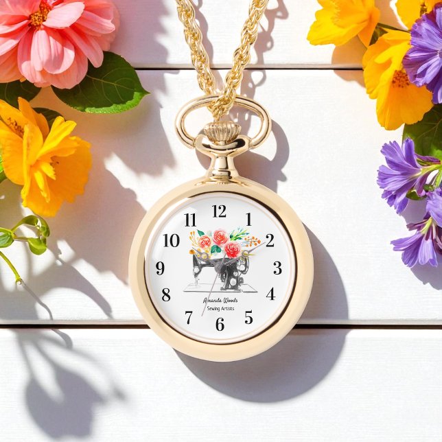 Montre Machine à coudre Noir Blanc Tailor (Créateur téléchargé)