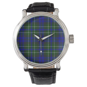 Montre Macneil de Colonsay tartan bleu vert plaid