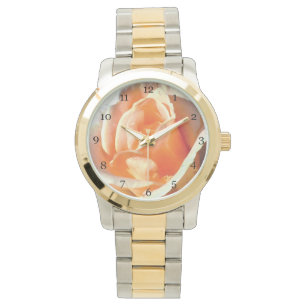 Montre Macro de fleurs de rose jaune gros plan mode