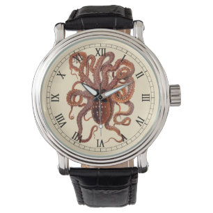 Montre Macropus de pieuvre vintage, Animaux aquatiques ma