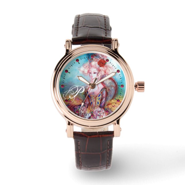 MONTRE MADAME POMPADOUR, ÉLÉGANT MONOGRAMME DE MODE BEAUT (Recto)