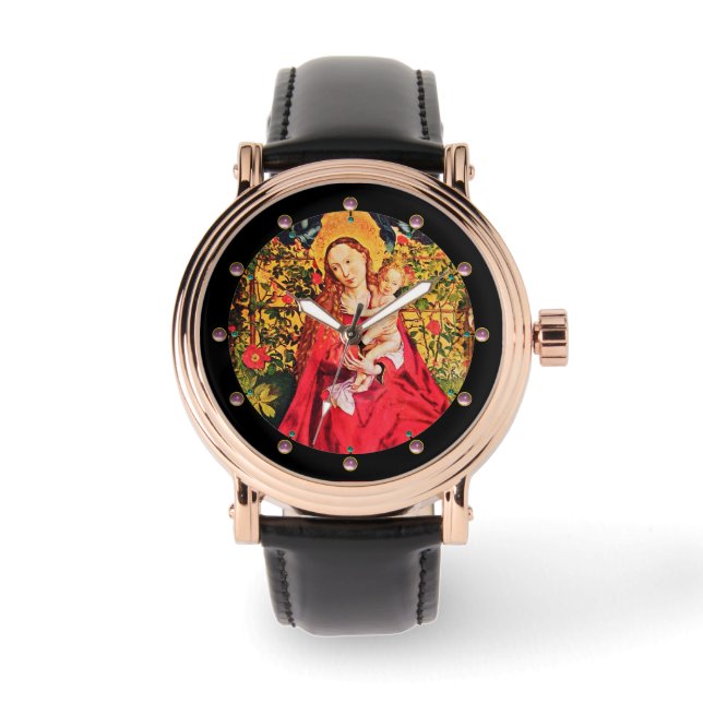 MONTRE MADONNA DU ROSE BOWER, PINK AMÉTHYST GEMS (Recto)