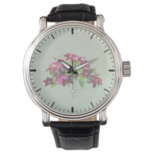 Montre Magenta Clematis À La Vigne