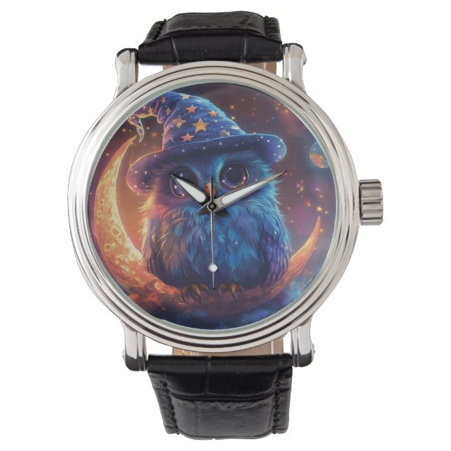 Montre Magic Owl Wizard on the Moon : Magical Imaginaire  (devant)