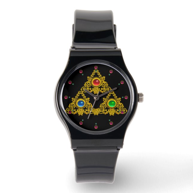 MONTRE MAGIQUE ELFIC TALISMAN /GOLD TRIANGLE AVEC GEMSTON (Recto)