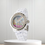 Montre Magique Unicorn Rainbow Personnalisé<br><div class="desc">Cette conception a été créée par art numérique. Elle peut être personnalisée en cliquant sur le bouton personnaliser et en modifiant la couleur, en ajoutant un nom, des initiales ou vos mots préférés. Contactez-moi à l'adresse colorflowcreations@gmail.com si vous souhaitez que ce design soit disponible sur un autre produit. Achetez ma...</div>