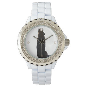 Montre Magnifique berger allemand Silhouette pour maman