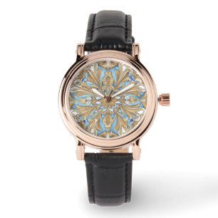 Montre Magnifique Mozaik Blue Gold, Women eWatch Watch