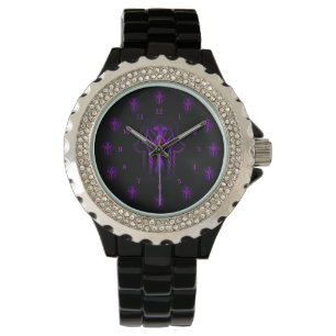 Montre Main de hamsa celtique (violet)