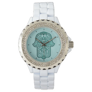 Montre Main de henné de Hamsa (Teal)