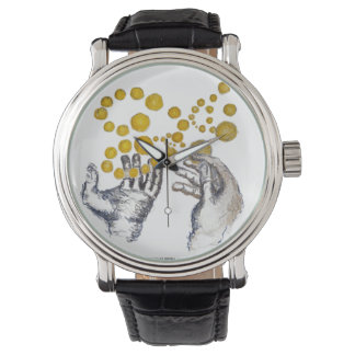 Montre Mains tendues avec l'horloge de l'artiste des Glob