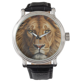 Montre Majestic Lion Wrist Watch – Powerful Wildlife Art 