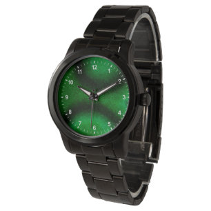 Montre Malachite circulaire verte