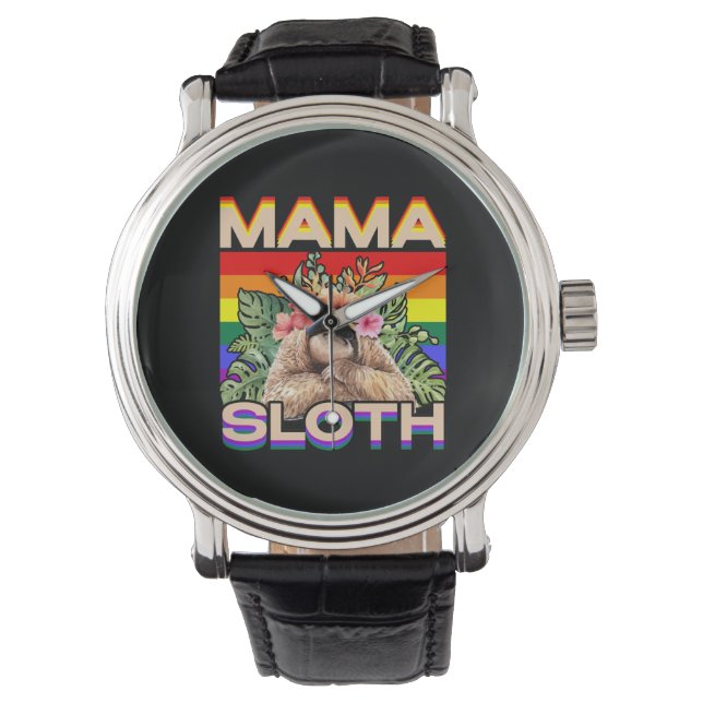 Montre Mama Sloth LGBTQ (devant)