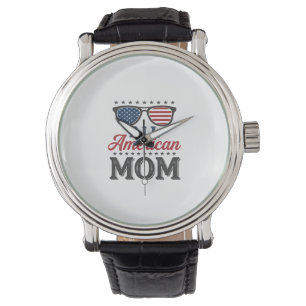Montre Maman tout à fait américaine Design de t-shirt vin