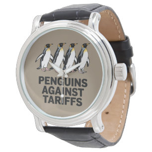 Montre Manchots vintage protestent contre les tarifs drôl