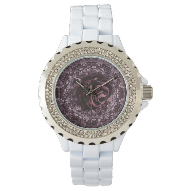 Montre Mandala de rose  (devant)