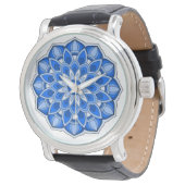 Montre Mandala en bleu (Incliné)