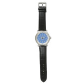 Montre Mandala en bleu (Plat)