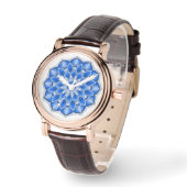 Montre Mandala en bleu (Angle)