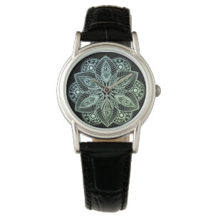 Montre Mandala Exotic Tribal Green Gradient