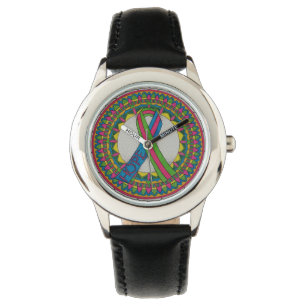 Montre Mandala pour la sensibilisation au cancer du sein 