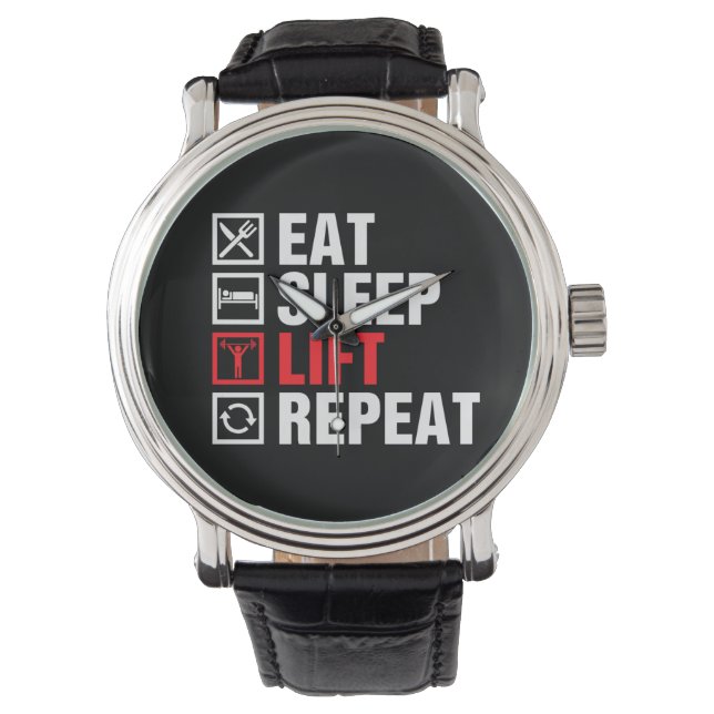 Montre Manger Dormir Soulever Répéter (devant)