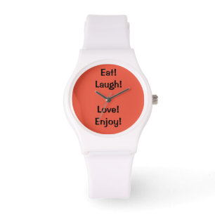 Montre Manger! Rire ! Love!...Citer Silicon Sporty Watch