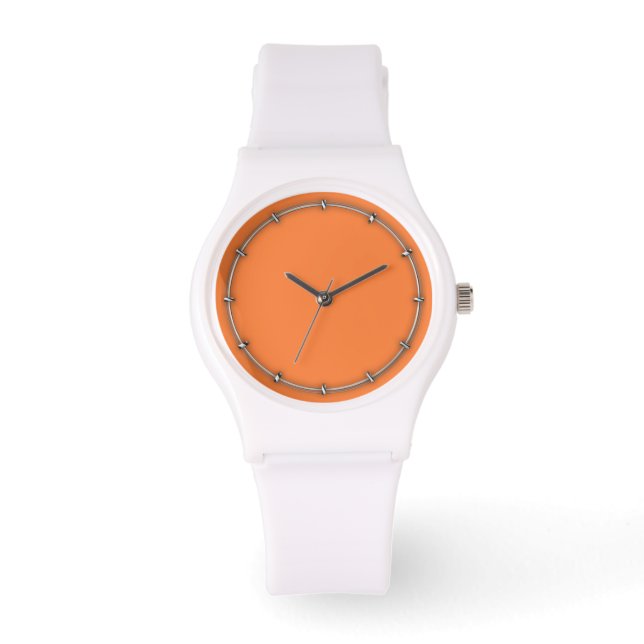Montre Mango orange couleur Accent prêt à customiser (Recto)