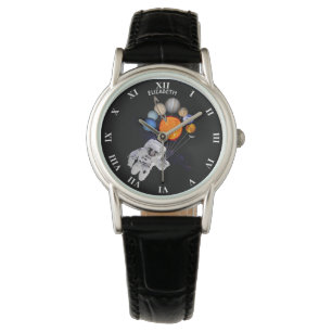 Montre Manière laiteuse d'astronaute de planètes de