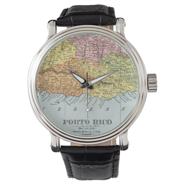 MONTRE MAP : PORTO RICO, 1900 (devant)