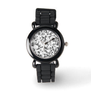 Montre Marbre blanc noir