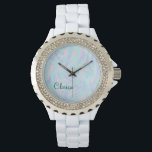 Montre marbre blanc violet rose élégant<br><div class="desc">Belles couleurs de bonbons et élégant look marbre.</div>