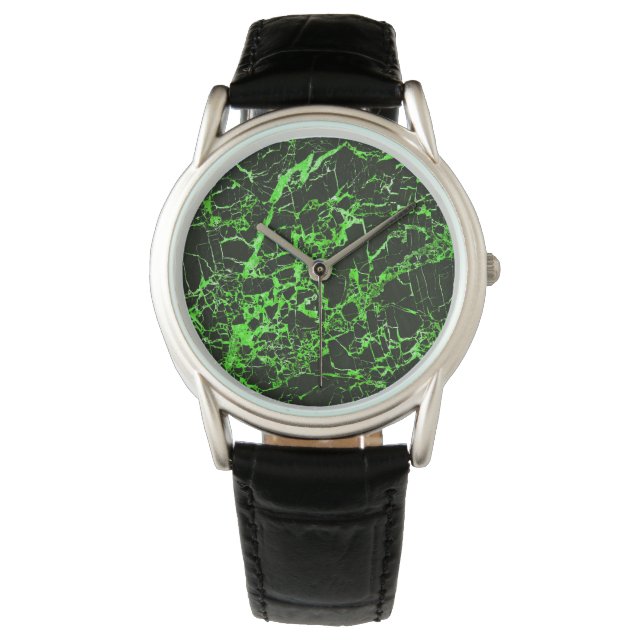 Montre Marbre noir et vert, (devant)