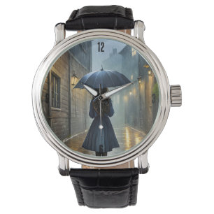 Montre Marcher sous la pluie