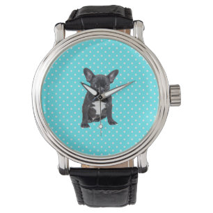Montre Mare French Bulldog Blue Pois Watch